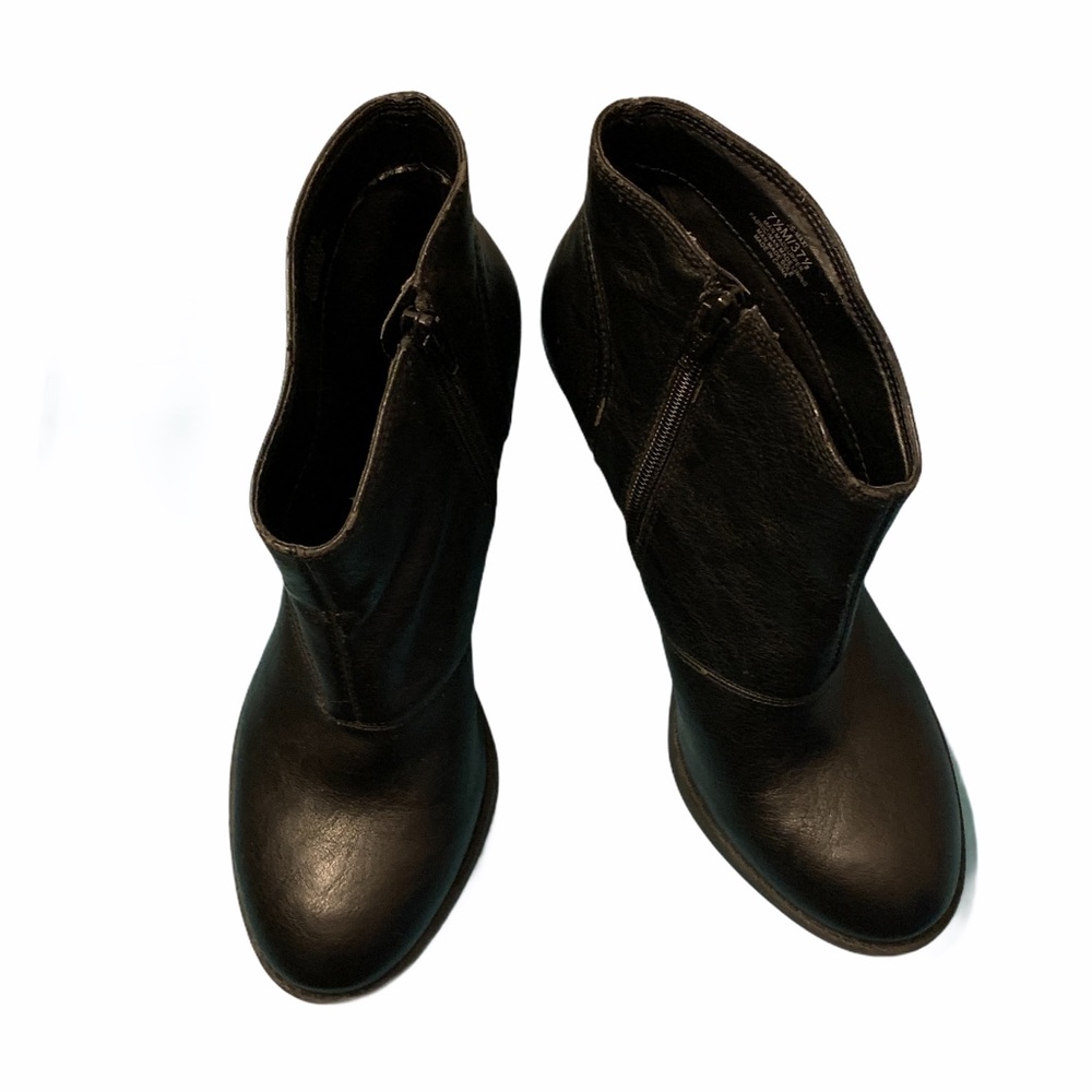 Jessica Simpson Black Leather Ankle Boots Size 7.5